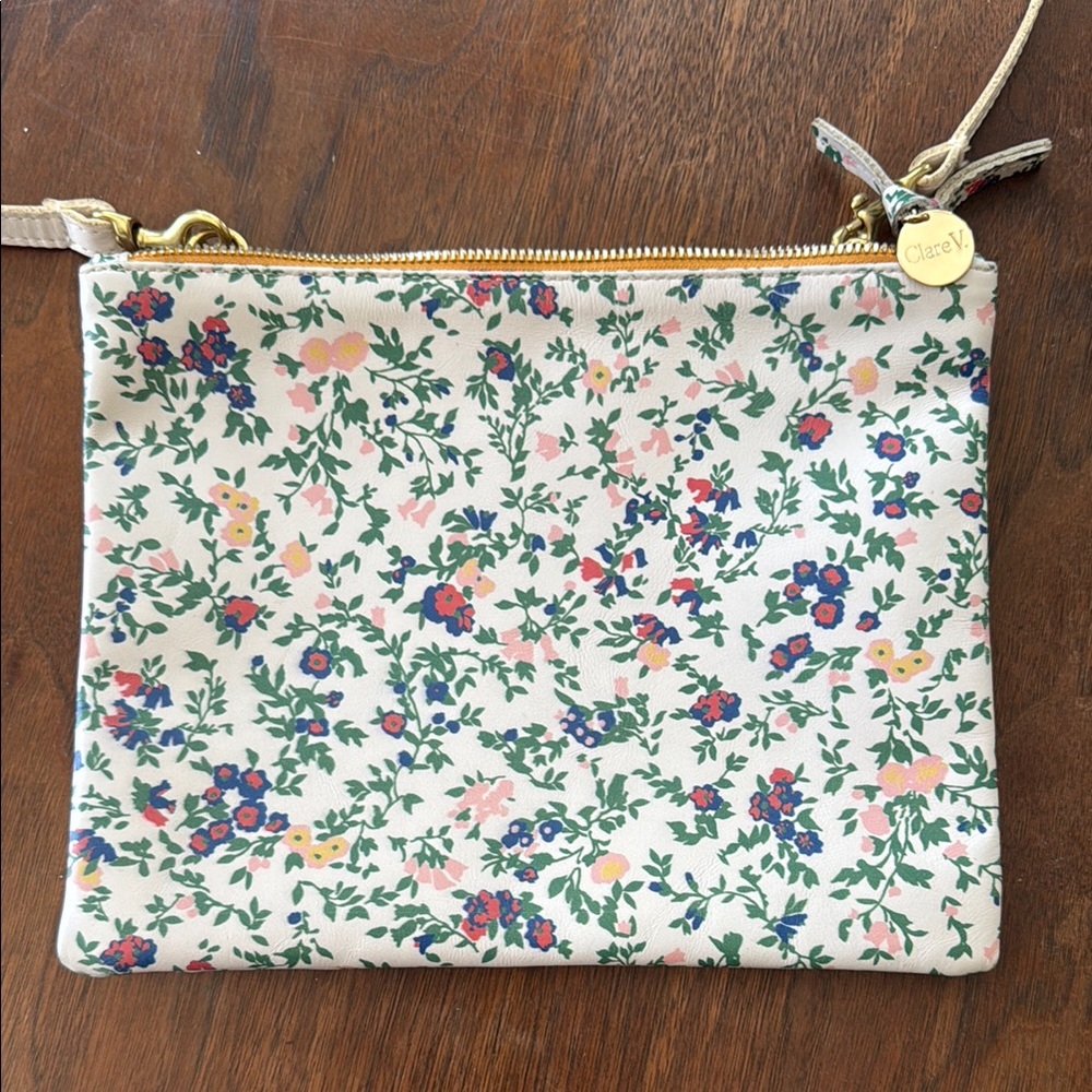 Clare V floral shoulder bag